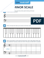 G Minor Scale Activity Sheet
