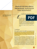 Análise Do Discurso e Psicanálise - Diálogos