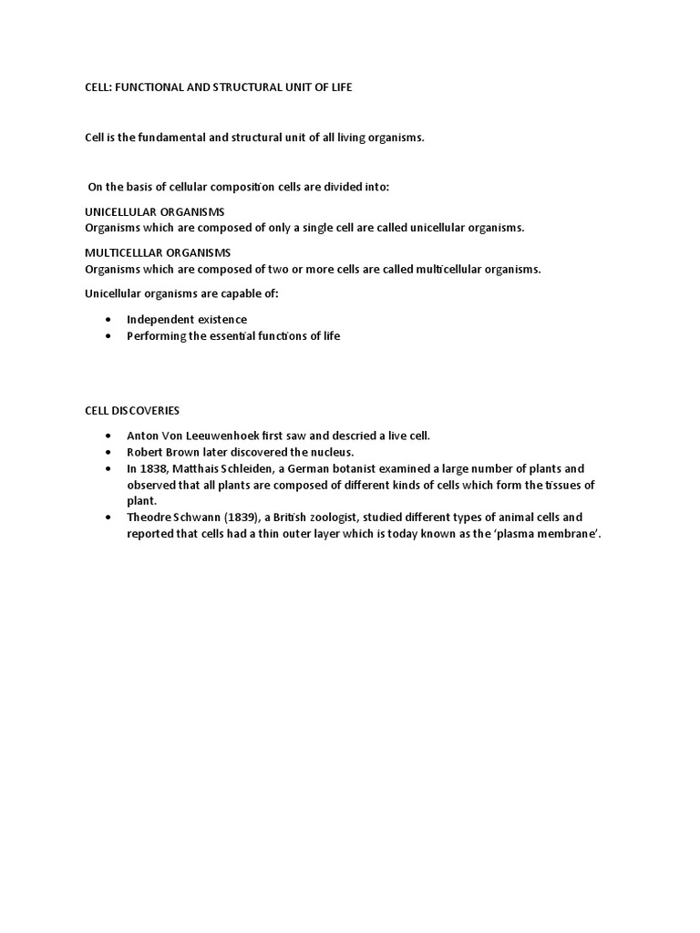 Cell | PDF | Philosophy | Science & Mathematics