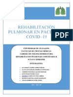 Tema #10 Rehabilitacion Pulmonar en Pacientes Covid-19