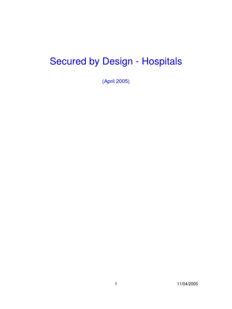 Secured by Design for Hospitals Guide | PDF | Closed Circuit Television ...