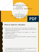 Presentation Topic-Sweat Equity Shares