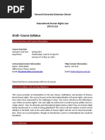 Draft-Course Syllabus: Harvard University Extension School International Human Rights Law LSTU E-113