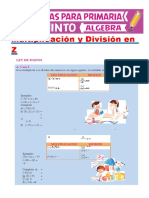 Multiplicación y División de Números Enteros para Quinto de Primaria