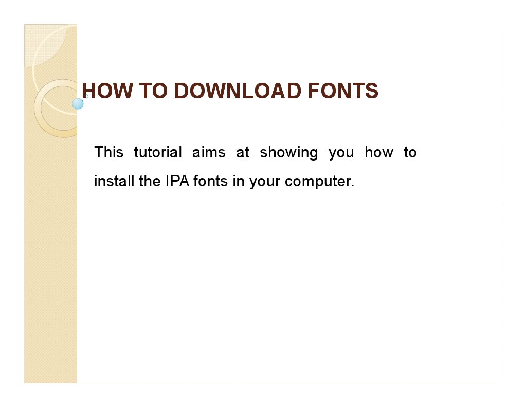 Download and Install IPA Fonts Guide | PDF