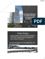 Contextualization of Urban Design & Community Architecture
