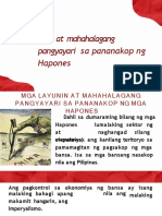 Mga Layunin at Mahahalagang Pangyayari Sa Pananakop NG Hapones