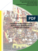 Guía de Práctica Clínica: Tratamiento de Síndrome de Anticuerpos Antifosfolípido Primario en El Adulto