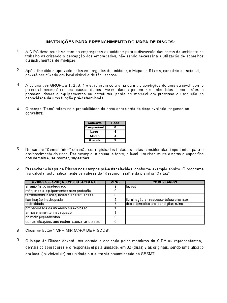 Mapa de Riscos Setorial Administrativo | PDF