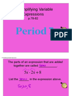 2.3 Simplifying Variable Expressions: Period 7