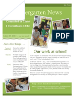 Kindergarten News: Our Week at School!