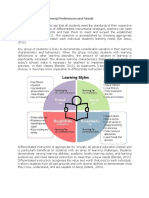 Differentiated by Learning Preferences and Needs