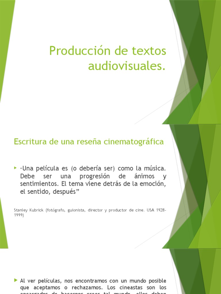 Producción de Textos Audiovisuales | PDF