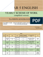 Year 5 English: Yearly Scheme of Work