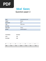 Ideal Gases: Question Paper 2