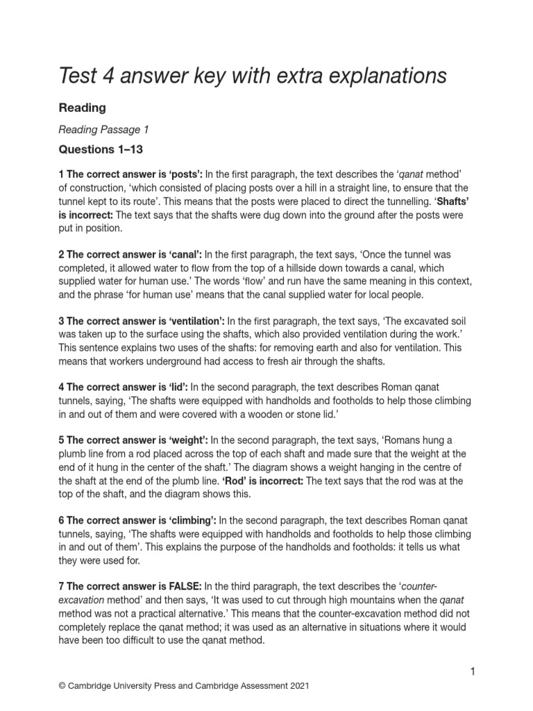 IELTS 16, Test 4 Answer Key, Academic Reading | PDF | Artificial ...