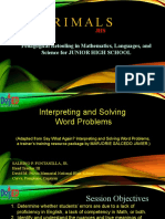 Interpreting & Solving Word Problems-Salbino P. Fontanilla Jr.