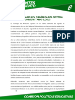 (EeM - PPEE - AE) Argumentario Ley Orgánica Del Sistema Universitario