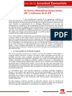 Argumentario Leyes Educativas 2021-2022. LOSU y Reforma de La FP
