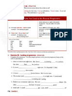 Verbs Not Used in The Present Progressive: Exercise 31. Warm-Up