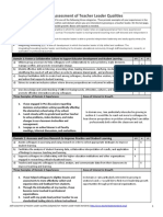 Self-Assessment of Teacher Leader Qualities