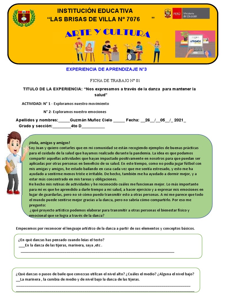 Danza y Salud: Exploración Emocional | PDF | Bailes | Las emociones