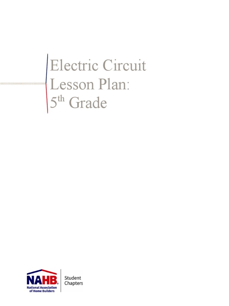 Electric Circuit Lesson Plan Grade 5 PDF Electrical Network