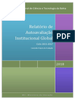 Relatório de Autoavalição Institucional Global - Ciclo 2015-2017