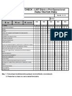 CHECKLIST Diário e Pré-Operacional para Trator Pneu