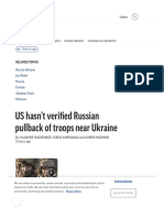 US Hasn't Verified Russian Pullback of Troops Near Ukraine - AP News