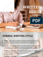 WRITTEN SKILLS (Formal)