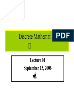 Discrete Mathematics: September 13, 2006