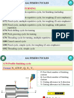 4.4. Fixed Cycles: Fixed Cycle in Turning