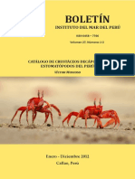 Catalogo de Crustaceos Del Perú. IMARPE 2012