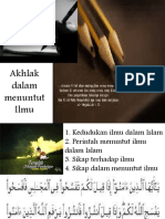 Akhlak Dalam Menuntut Ilmu