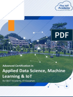 Applied Data Science, Machine Learning & Iot: Advanced Certification in