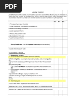 Lending Checklist: Study Via