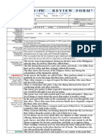 "Rph/Tcw/Pic Review Form": Source Analysis: Primary Secondary (/)