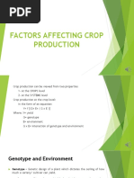 Factors Affecting Crop Production