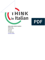 Italian Study Schedule Templates