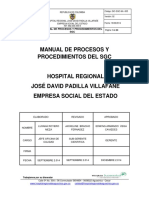 Manual de Procesos y Procediminetos Del SGC HJDPV 2014