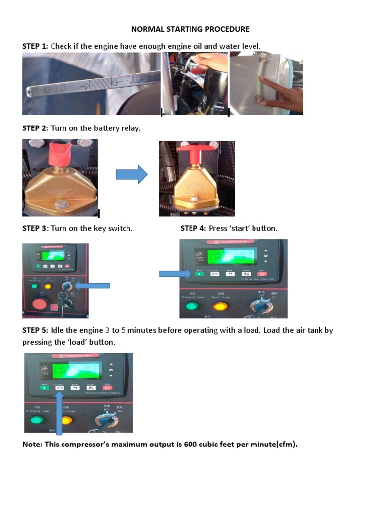 Compressor Starting and Shutdown Guide | PDF | Technology & Engineering