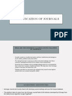 Classification of Journals