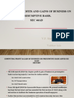 Computing Profits and Gains of Business On Presumptive Basis. Sec 44ad