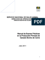 Manual de Buenas Practicas Pecuarias en La Produccion Primaria de Ganado Bovino de Carne