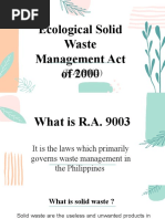 Ecological Solid Waste Management Act of 2000