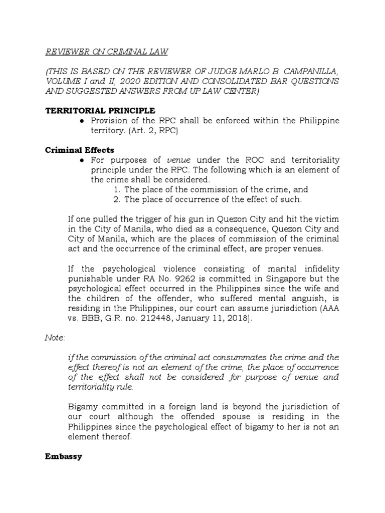 Navigating Complex Issues of Criminal Jurisdiction: An Overview of the ...