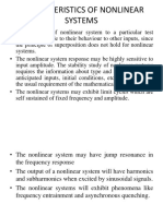 Characteristics of Non-Linear Systems