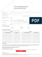 Pre Onboarding Form