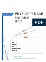 SP025 - Pre Lab Question